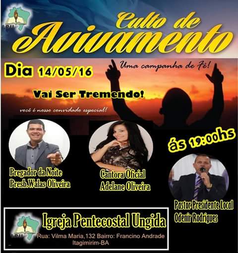 Culto De Avivamento Na IPU De Itagimirim - Ba.